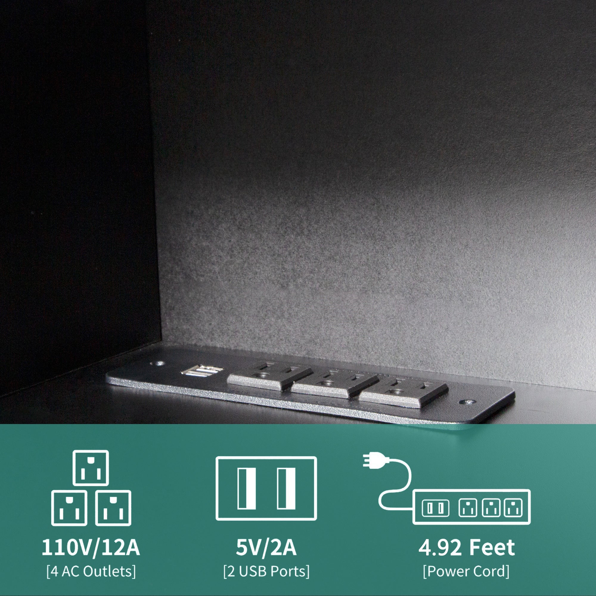 Floating TV Stand, Wall Mounted TV Shelf with Led Lights & Power OutletTV Cabinet for Black tv Stands for Living Room - Grand Goldman Shop