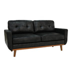 65-inch t Two-Seater Sofa in with Breathable Foil Fabric and Solid Wood Legs - Grand Goldman Shop