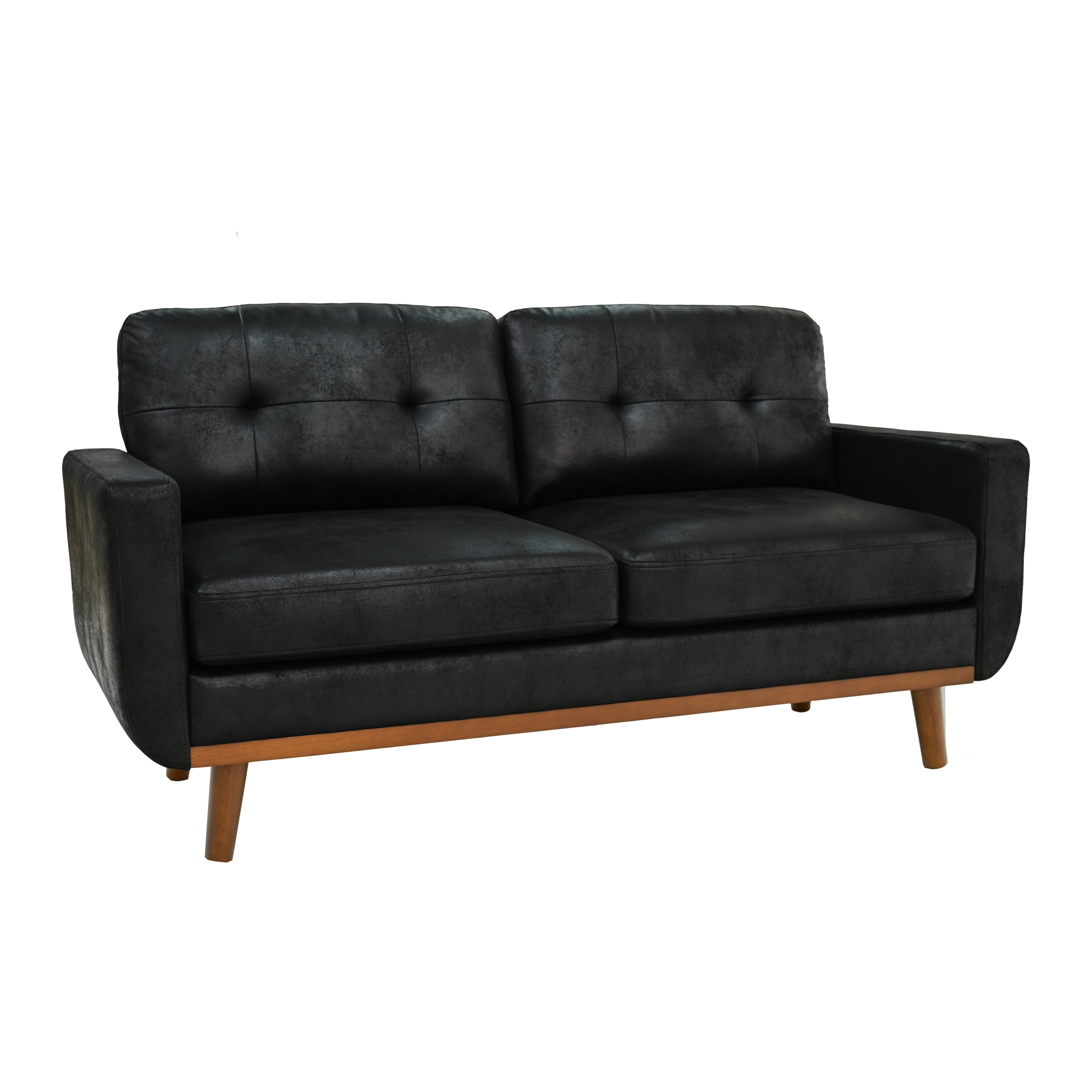 65-inch t Two-Seater Sofa in with Breathable Foil Fabric and Solid Wood Legs - Grand Goldman Shop