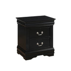 Louis Philippe Black Finish Nightstand - Grand Goldman Shop