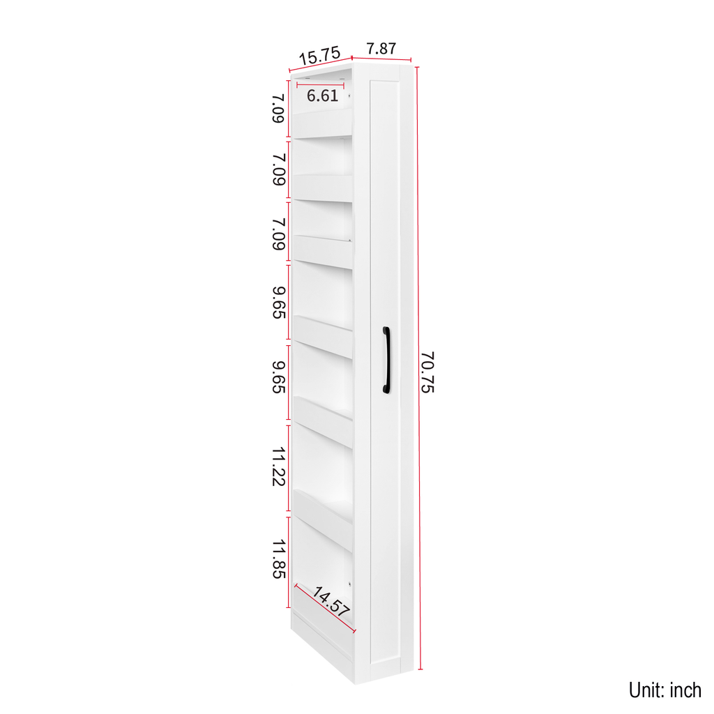7 Tier multi-functional pull-out multi-tier storage Single-sided open shelf for Kitchen, Living Room & Narrow Spaces - Grand Goldman Shop