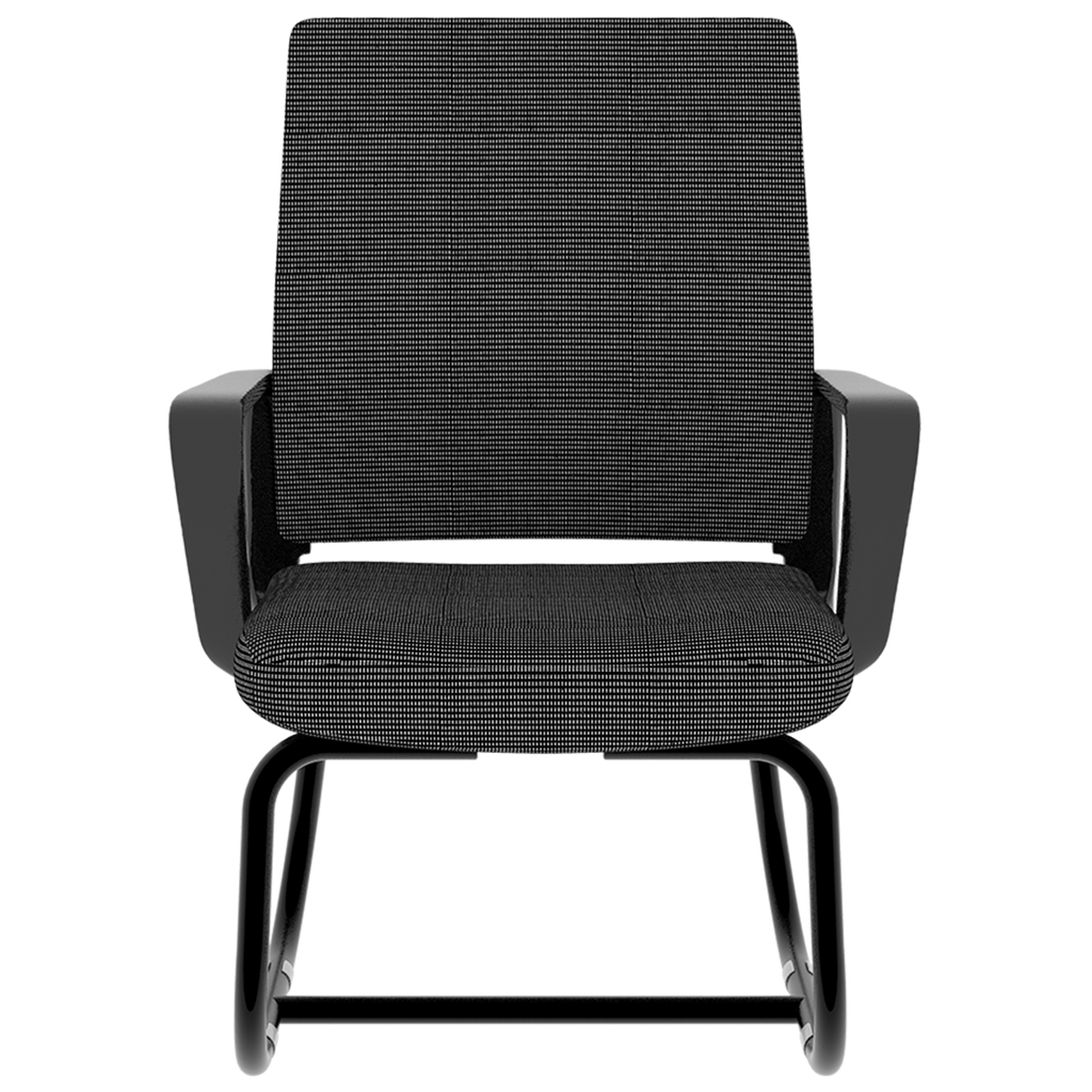 Minimalist Modern Office Chair with Metal Frame, Soft Cushion, Mesh Backrest, Black, for Home & Office Use - Grand Goldman