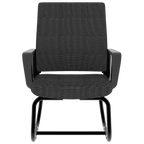 Minimalist Modern Office Chair with Metal Frame, Soft Cushion, Mesh Backrest, Black, for Home & Office Use - Grand Goldman