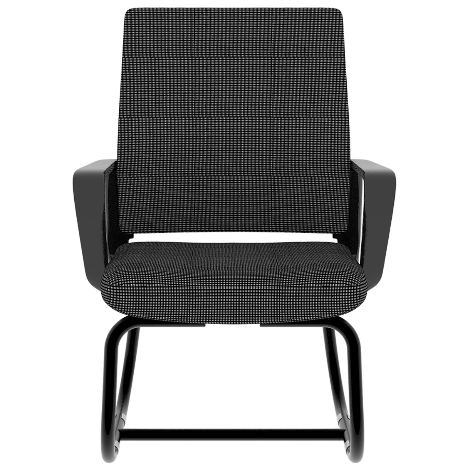 Minimalist Modern Office Chair with Metal Frame, Soft Cushion, Mesh Backrest, Black, for Home & Office Use - Grand Goldman