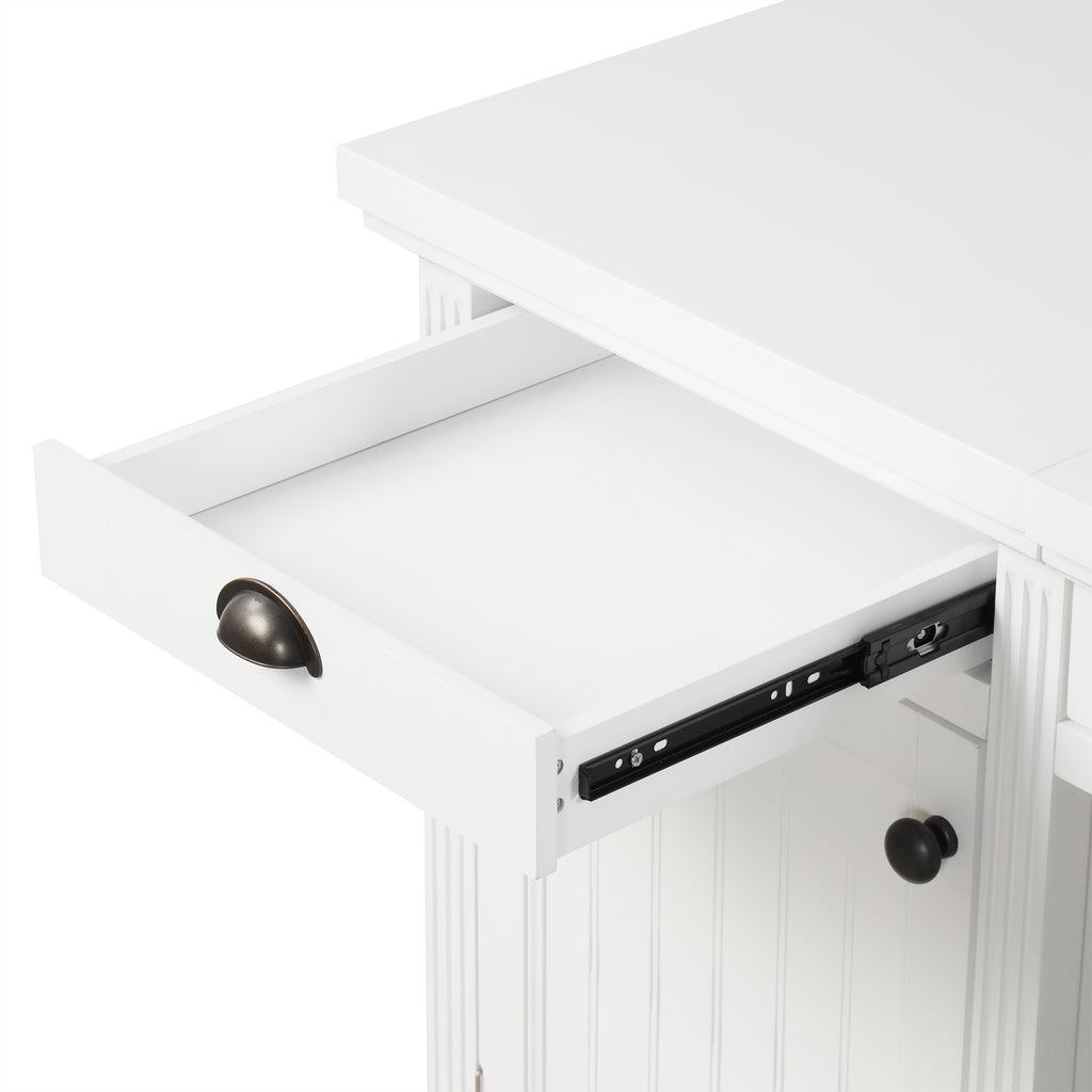 67' Modern Executive Desk,Computer Desk with 2 Wooden Doors Storage Cabinet and 3 Drawers, Rectangle Home Office Desk  ,Readi