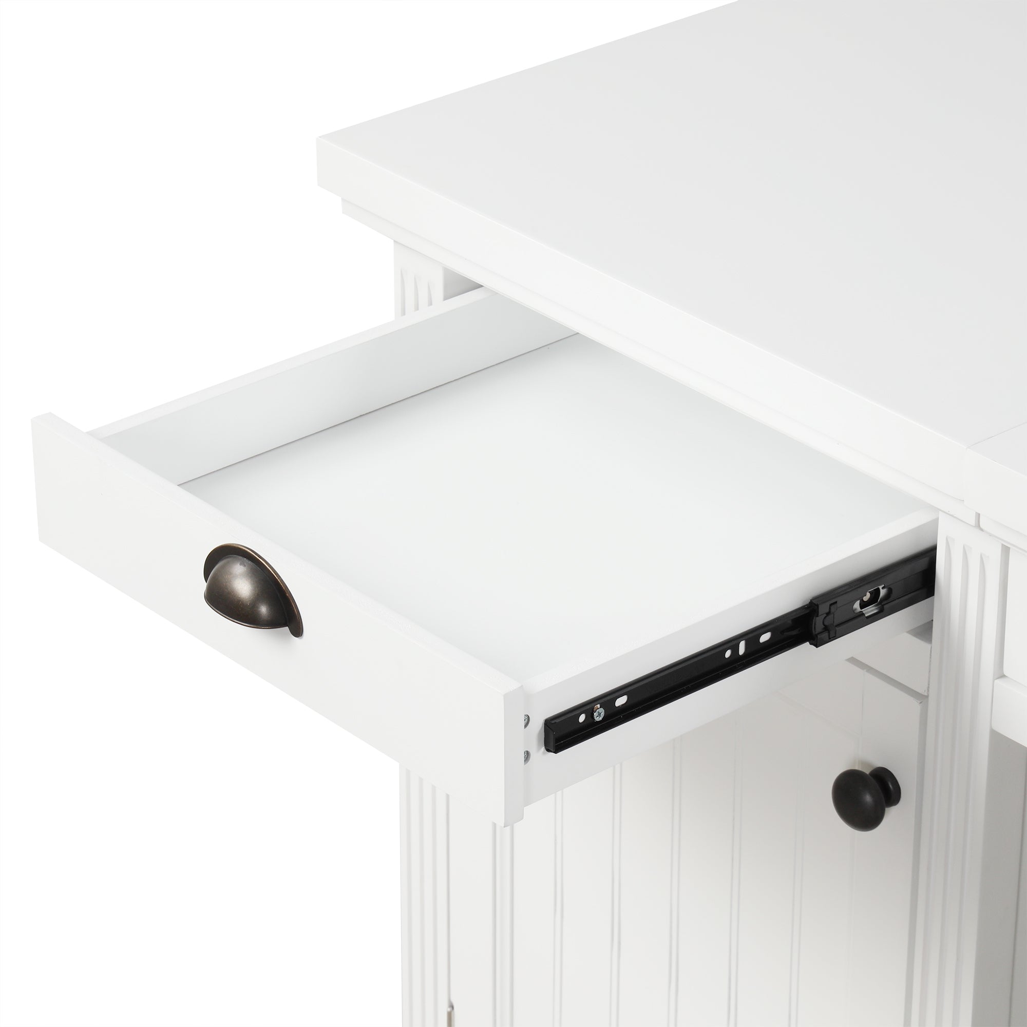 67' Modern Executive Desk,Computer Desk with 2 Wooden Doors Storage Cabinet and 3 Drawers, Rectangle Home Office Desk  ,Readi