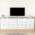 Simply Modern 6-Drawer Dresser, Chest of Drawers for Bedroom, Living Room, Hallway, and Entryway - Large Storage Cabinet White - Grand Goldman Shop
