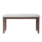 Upholstered Bench for Bedroom End of Bed,38-inch Entryway Bench for Living Room,Dining Bench with Padded Seat and Solid Wood Leg for Kitchen Bedroom,Indoor and Hallway (Bench, Beige+Cherry) - Grand Goldman Shop