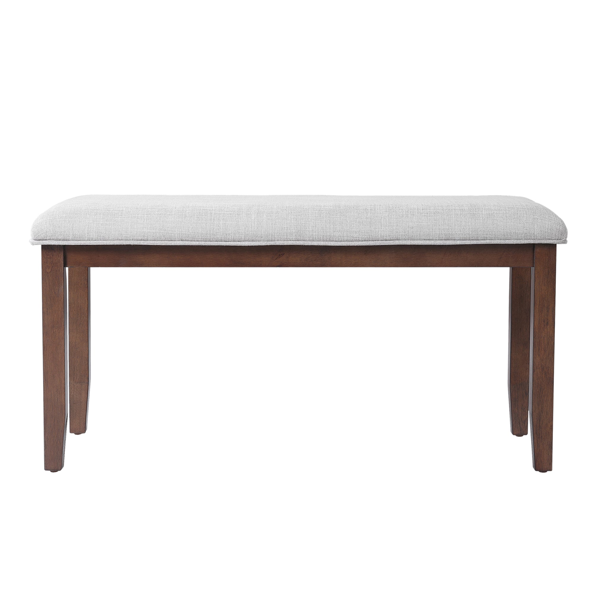 Upholstered Bench for Bedroom End of Bed,38-inch Entryway Bench for Living Room,Dining Bench with Padded Seat and Solid Wood Leg for Kitchen Bedroom,Indoor and Hallway (Bench, Beige+Cherry) - Grand Goldman Shop