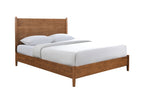 Walnut Color Panel Headboard 3pc Bedroom Set Eastern King Size Bed 2x Nightstands Wooden Mid-Century Modern Style - Grand Goldman Shop