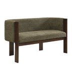 48.5' Upholstered Solid Loveseat (Walnut+Green) - Grand Goldman Shop