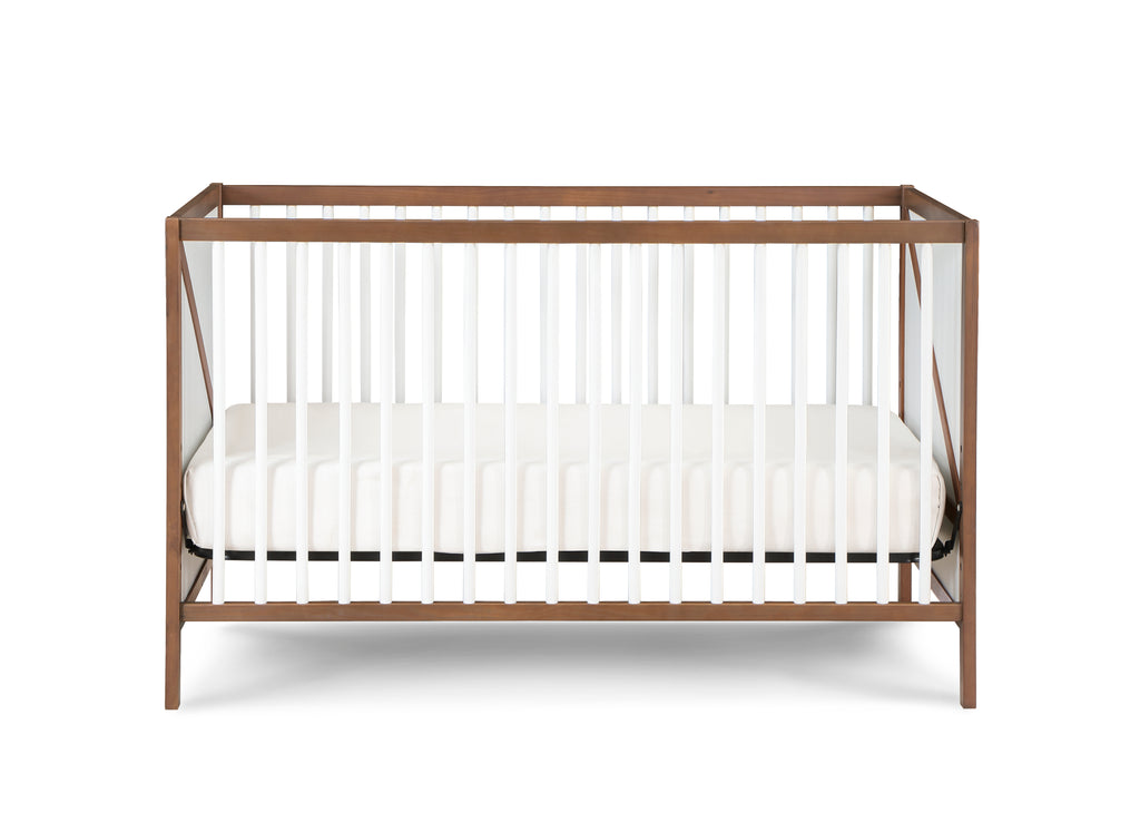 Pixie Zen 3-in-1 Crib in Walnut/White | Premium Home Decor - Grand Goldman