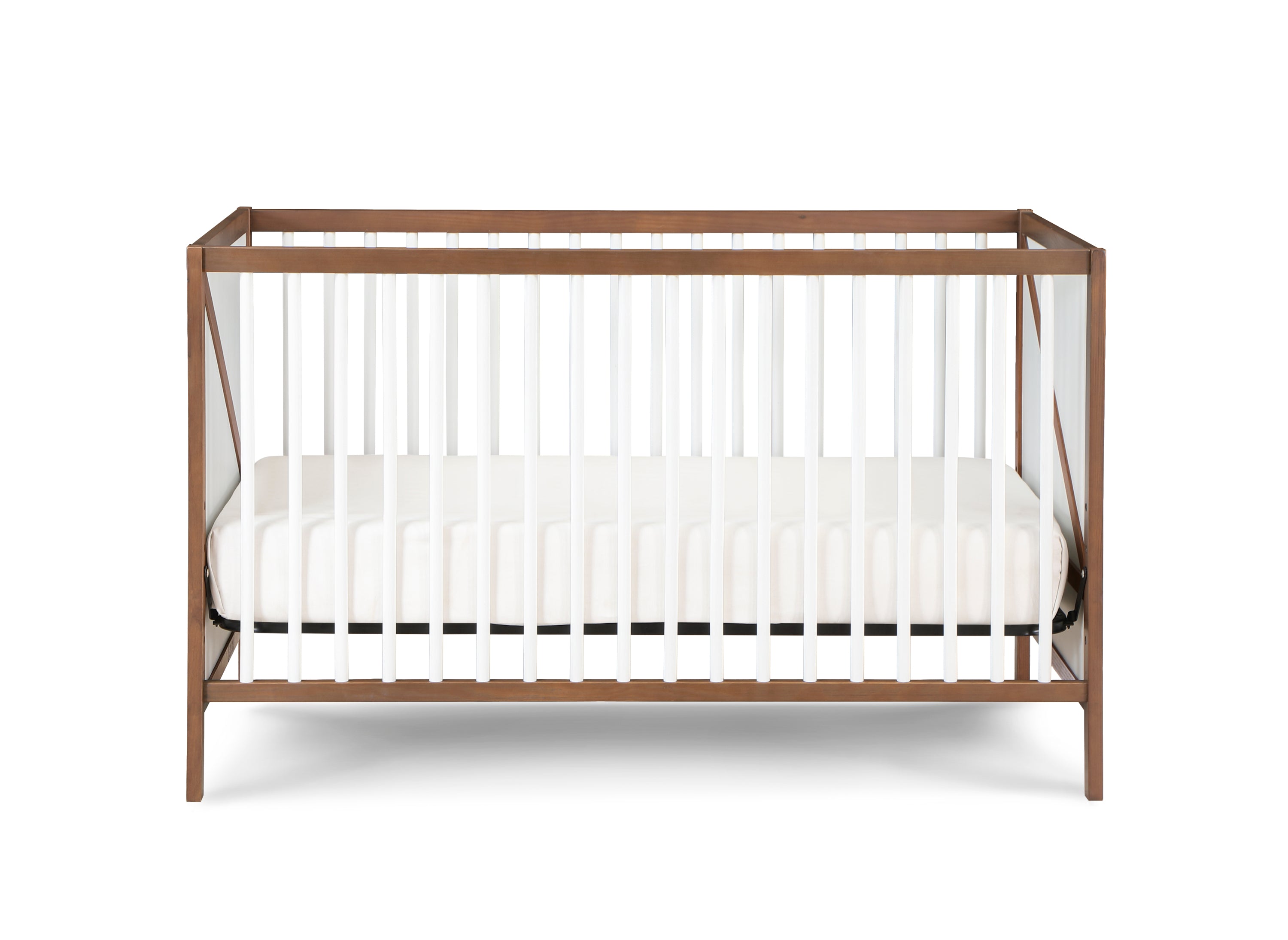 Pixie Zen 3-in-1 Crib in Walnut/White | Premium Home Decor - Grand Goldman