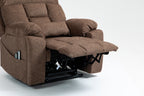 Old age electric lift chair, flat high density foam electric sofa, with heating and massage functions, can tilt to 180 degrees, 2 pocket cup holders, 2 remote controls, 4 OKIN motors - Grand Goldman Shop