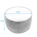 Round Storage Ottoman, 2 in 1 Function, Work as End table and Ottoman, Navy (25.5'x25.5'x14.5') - Grand Goldman Shop