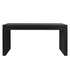 Modern Black Engineered Wood Console Table with Real Wood Bead Trim - Farmhouse Entryway Sofa Table for Living Room, Hallway - Grand Goldman Shop
