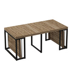 23.62'- 118'Modern Extendable Dining Table,Seats 2-10 People,,Space-Saving Wood Dining Table for Kitchen/Dining Room/Living Room,Perfect for Family Gatherings/Parties(Ancient Wood) - Grand Goldman Shop