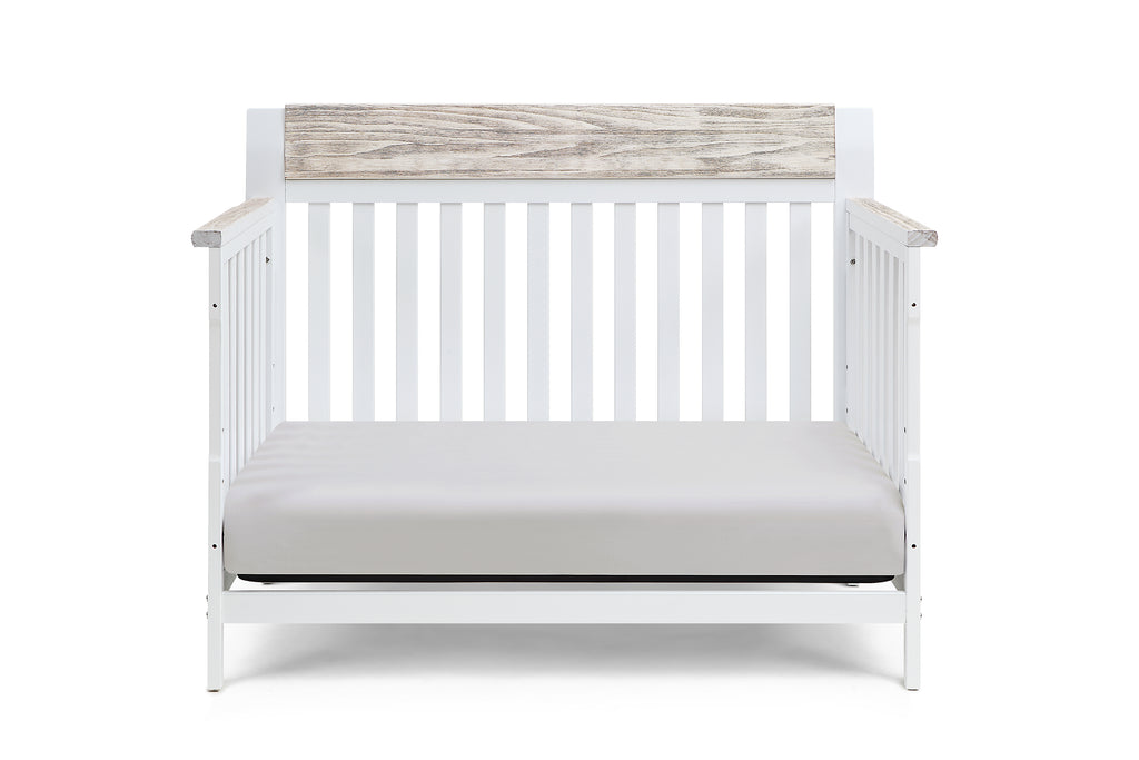 Hayes 4-in-1 Convertible Crib White/Natural | Premium Home Decor - Grand Goldman