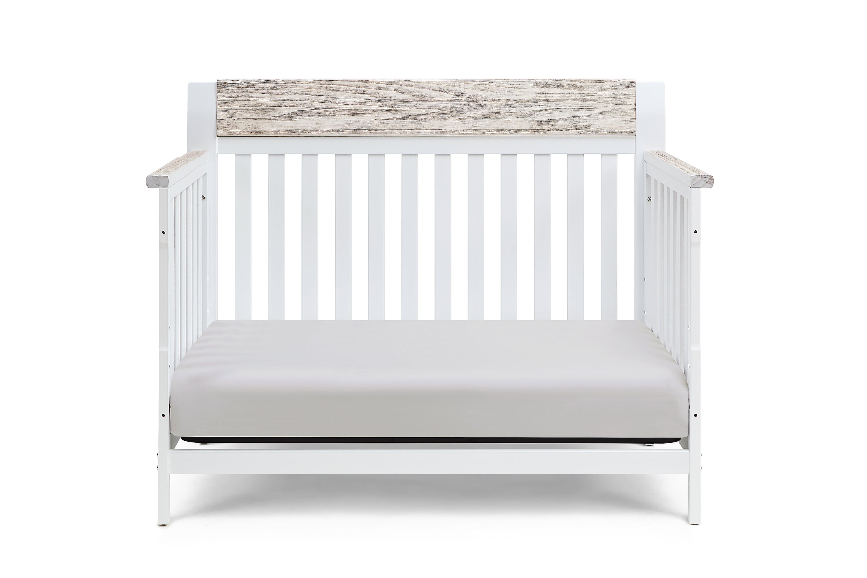 Hayes 4-in-1 Convertible Crib White/Natural | Premium Home Decor - Grand Goldman
