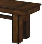 Transitional Walnut Finish Wooden Bench 1pc Casual Contemporary Dining Furniture - Grand Goldman Shop