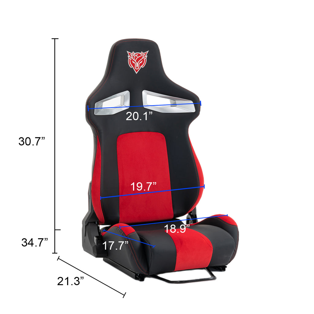Universal PVC Bucket Style Reclinable Sport PU Leather Simulator Racing Seat with Adjustable Lock Slide - Grand Goldman