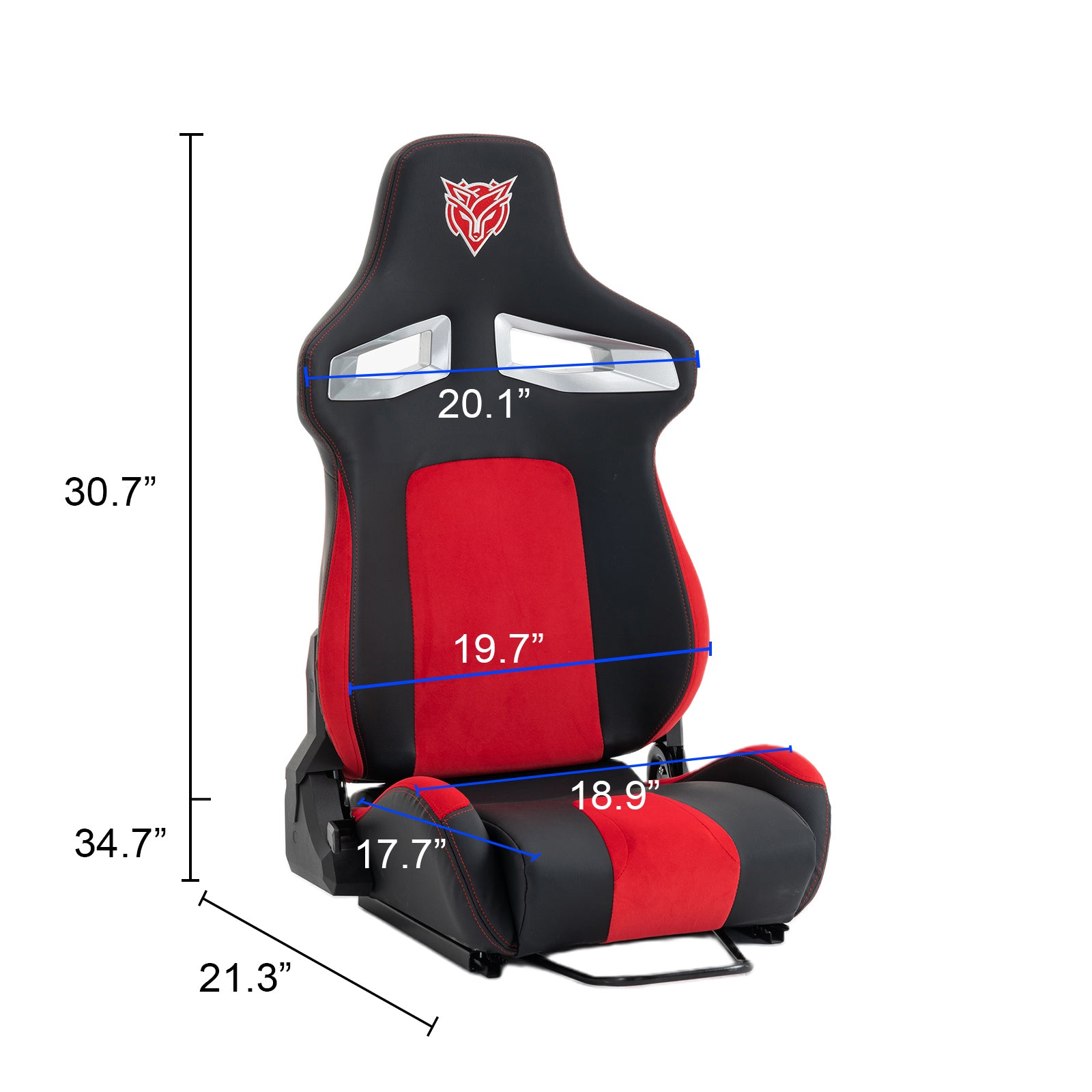 Universal PVC Bucket Style Reclinable Sport PU Leather Simulator Racing Seat with Adjustable Lock Slide - Grand Goldman