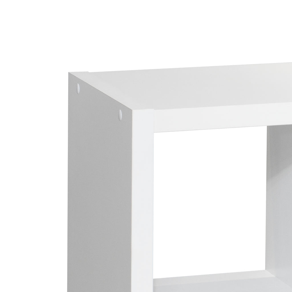 Smart Cube 8-Cube Organizer Storage with Opened Back Shelves,2 X 4 Cube Bookcase Book Shleves for Home, Office (White) | Prem