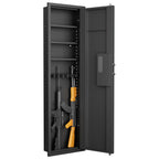 Stylish 53' Passwod Touch Panel In-Wall Safe,Hidden Wall Gun Safe for Rifles with Adjustable Shelves,Assembled Storage Multif