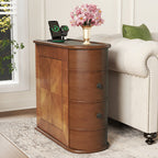 End Table with Charging Station,Sofa Side Table with Drawers, No Assembly Required(Expect Arrival Date 2025/4/16) - Grand Goldman Shop
