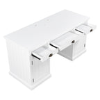 67' Modern Executive Desk,Computer Desk with 2 Wooden Doors Storage Cabinet and 3 Drawers, Rectangle Home Office Desk  ,Readi