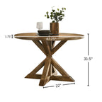 Windvale Cross-Buck Base Dining Table - Grand Goldman Shop