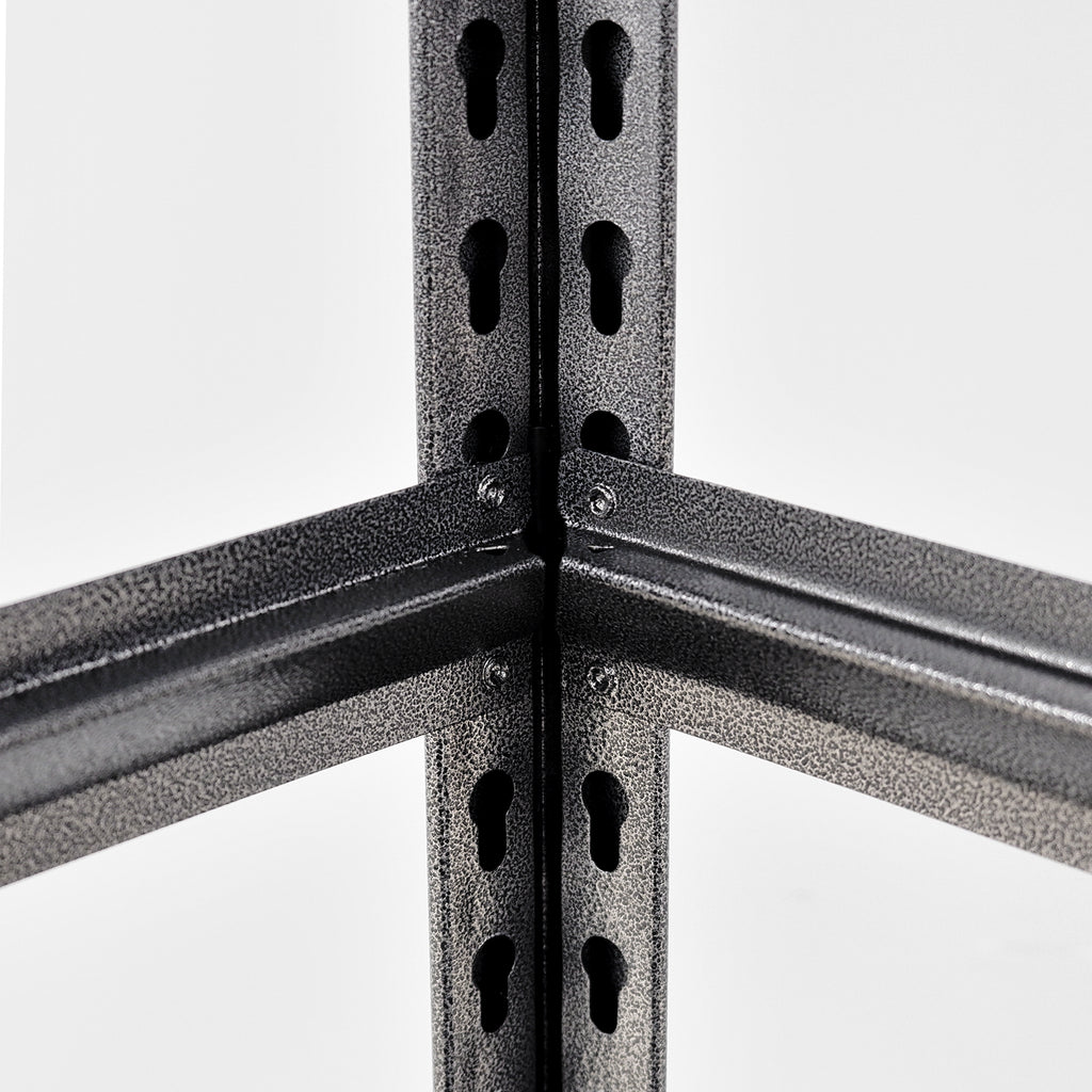 Industrial Metal Shelves 5 Tier Heavy Duty Storage Utility Rack Black Adjustable 47.2'W x 18'D x 78'H - Grand Goldman Shop