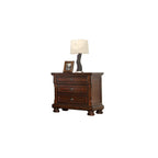 Baltimore Queen 4 Piece Bedroom Set Made With Wood in Dark Walnut - Grand Goldman Shop