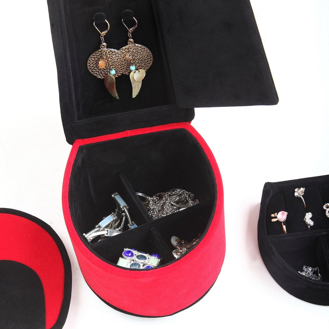 9' Tall Display Jewelry Box with Hidden Storage, High Heel Shoe Design, Red Velvet - Grand Goldman Shop