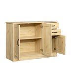 Modern Wood Buffet Sideboard with 2 doors&1 Storage and 2drawers -Entryway Serving Storage Cabinet Doors-Dining Room Console, 43.3 Inch, Oak - Grand Goldman Shop