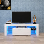 Entertainment TV Stand, Large TV Stand TV Base Stand with LED Light TV Cabinet. - Grand Goldman Shop