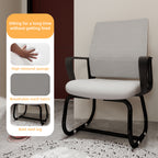 Minimalist Modern Office Chair with Metal Frame, Soft Comfort Mesh Backrest, Black+Gray, Polyurethane Cushion, Home & Office 