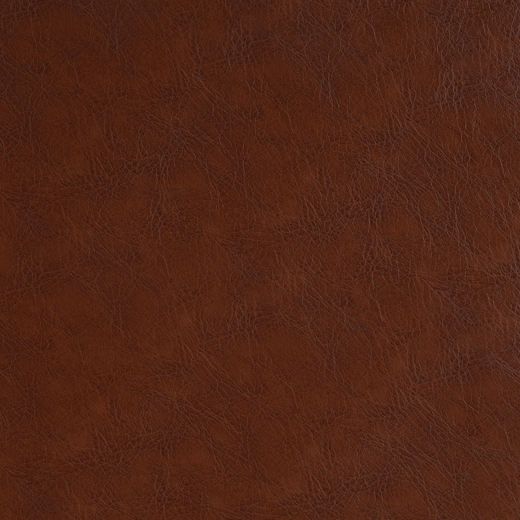 Upholstered Round Ottoman,PU Leather,Brown - Grand Goldman Shop