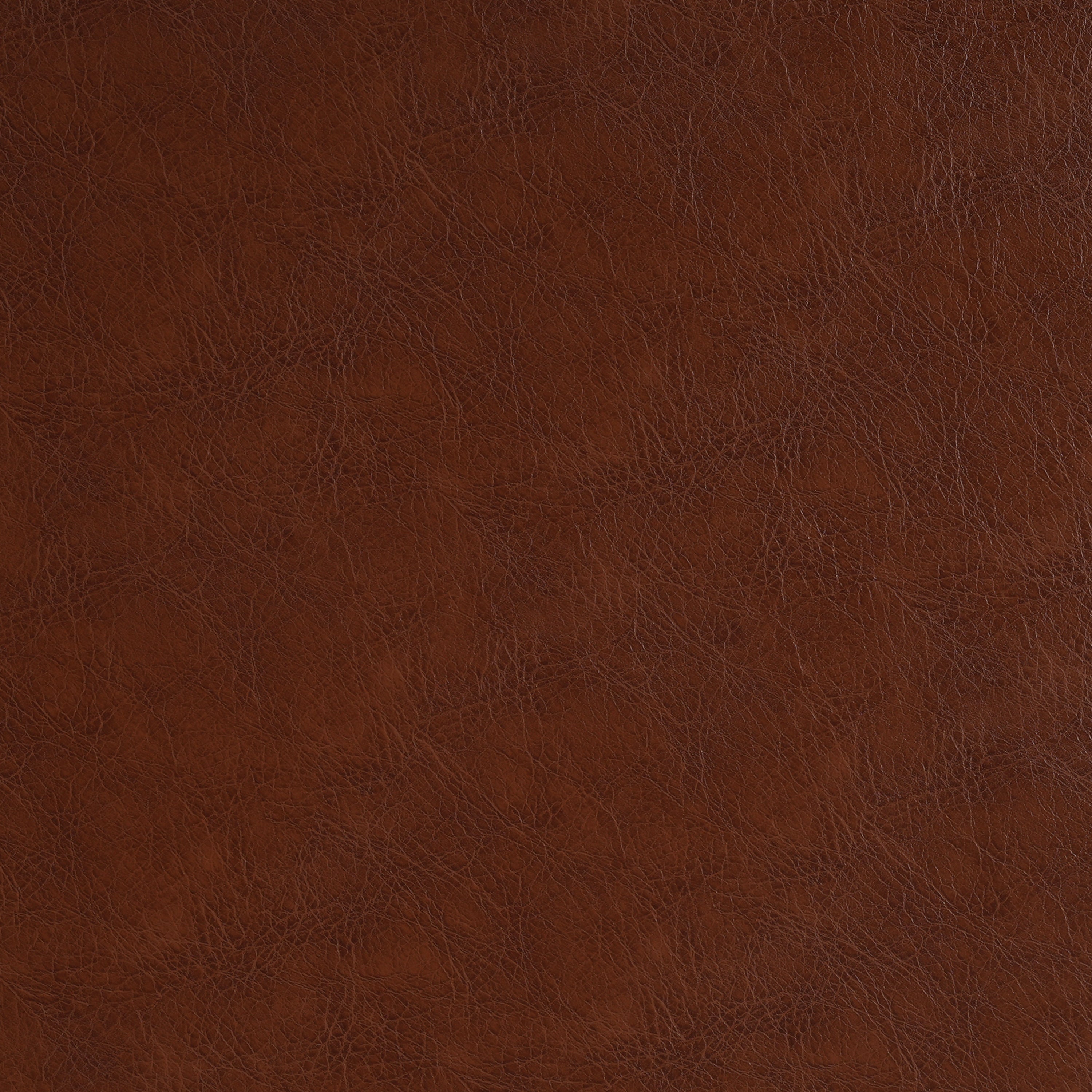 Upholstered Round Ottoman,PU Leather,Brown - Grand Goldman Shop