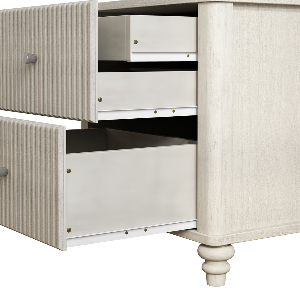 3-Piece Bedroom Set with Queen Size Bed and 2 Nightstands, Beige - Grand Goldman Shop