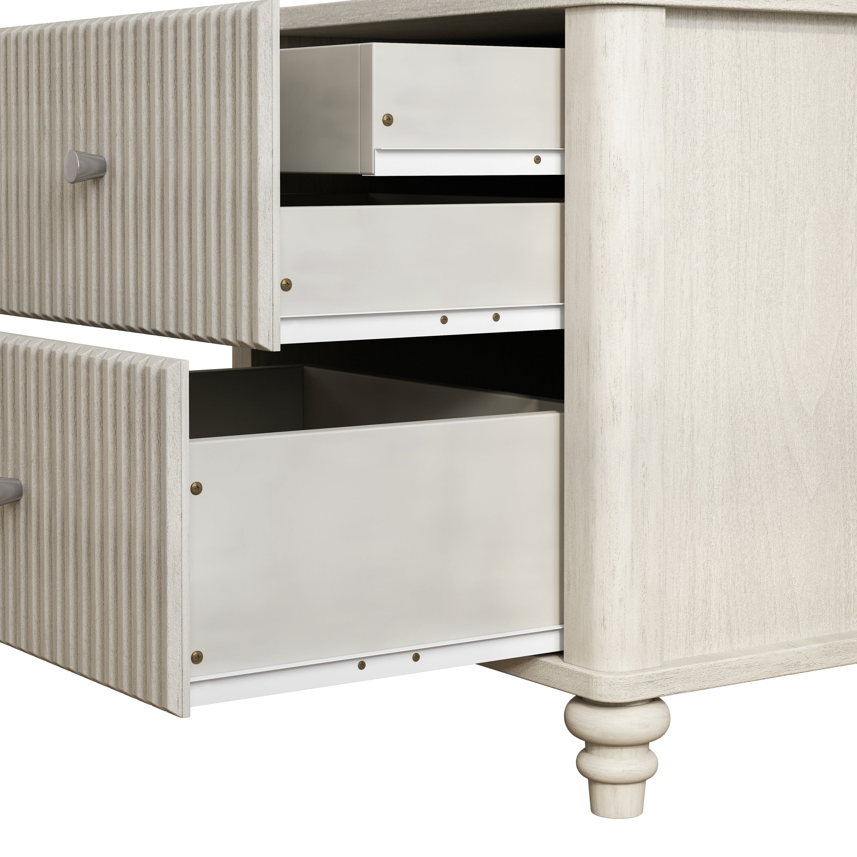 3-Piece Bedroom Set with Queen Size Bed and 2 Nightstands, Beige - Grand Goldman Shop