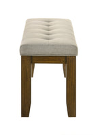 1pc Tailored Bench Tufted Upholstered Soft Neutral Fabric Luxurious Comfort Modern Wooden Dining Room Furniture - Grand Goldman Shop