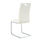 Modern Dining Chairs with Faux Leather Padded Seat Dining Living Room Chairs Upholstered Chair with Chrome Metal Legs Design for Kitchen, Living, Bedroom, Dining Room Side Chairs Set of 4 - Grand Goldman Shop