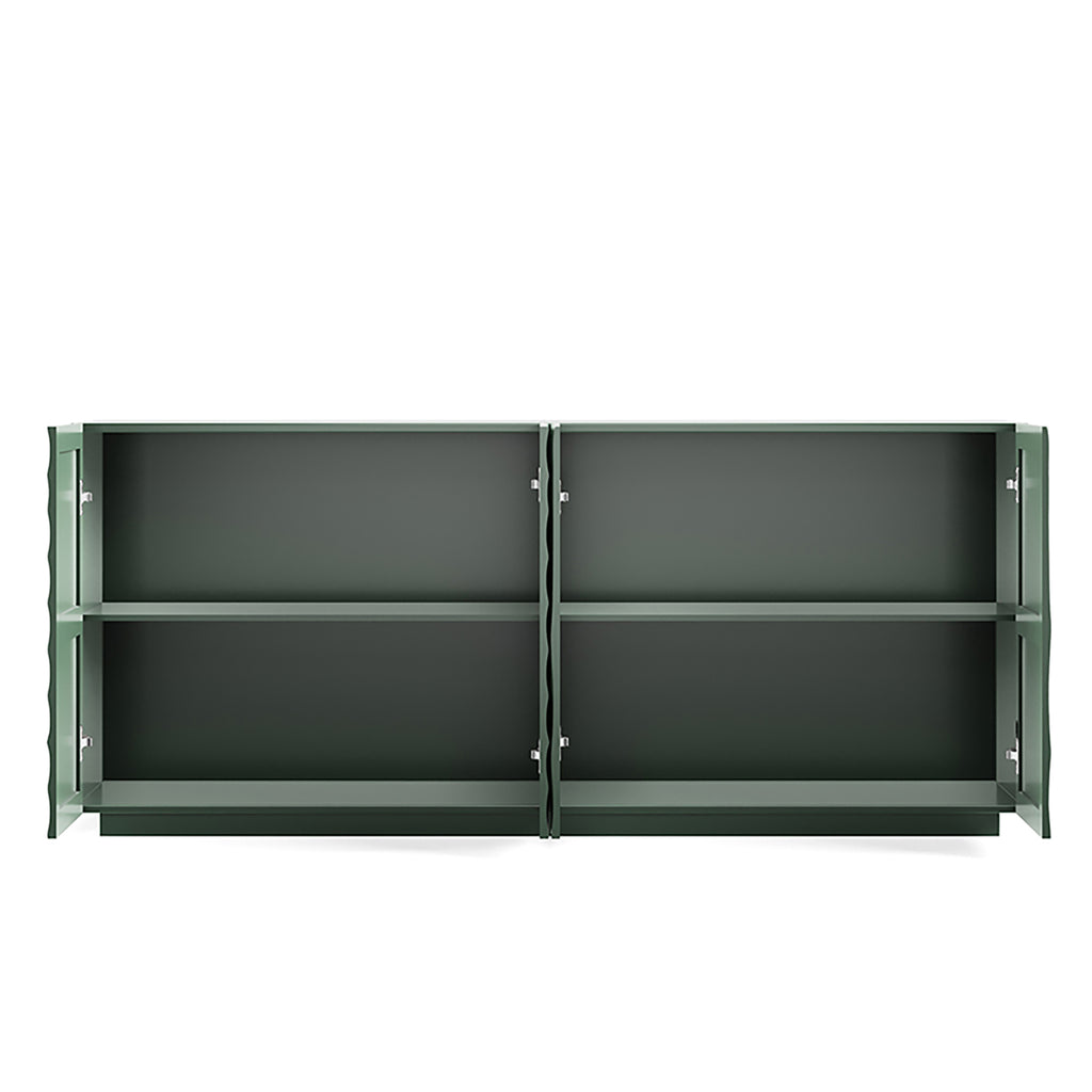 Sideboard Buffet Cabinet, 59'Green Accent Cabinet with 4 Doors, Mid Century Modern Pantry Cabinet, Wood Buffet Cabinet, Media Cabinet, Console Cabinet, Cabinet for Entryway, Living Room, Dining Room - Grand Goldman Shop