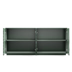 Sideboard Buffet Cabinet, 59'Green Accent Cabinet with 4 Doors, Mid Century Modern Pantry Cabinet, Wood Buffet Cabinet, Media Cabinet, Console Cabinet, Cabinet for Entryway, Living Room, Dining Room - Grand Goldman Shop