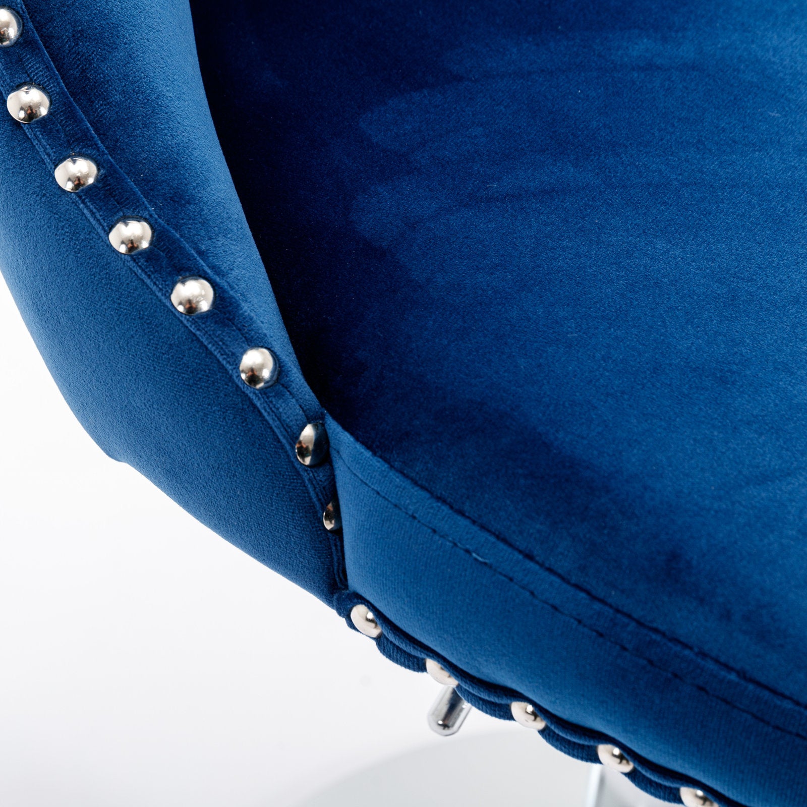 A&A Furniture,Swivel Velvet Barstools Adjusatble Seat Height from 25-33 Inch, Modern Upholstered Chrome base Bar Stools with Backs Comfortable Tufted for Home Pub and Kitchen Island（Blue,Set of 2） - Grand Goldman Shop