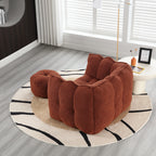 Soft Chenille Bean Bag Chair with High Resilient Foam for Living Room and Bedroom, Comfortable Square Lazy Sofa with Footstool for Adults - Grand Goldman Shop