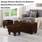 [VIDEO] Large Storage Ottoman Bench Set, 3 in 1 Combination Ottoman, Tufted Ottoman Linen Bench for Living Room, Entryway, Hallway, Bedroom Support 250lbs - Grand Goldman Shop