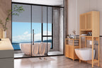 Large Capacity Bamboo Storage Cabinet Furniture for Bathroom Living Room Bathroom Bamboo Storage Cabinet With Shelves - Grand Goldman Shop