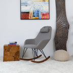 Chloe Mid Century Modern Rocker Livingroom And Bedroom Chair - Grand Goldman Shop